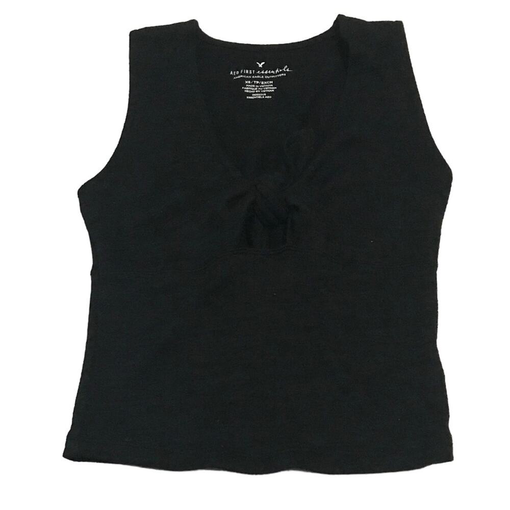 American Eagle Outfitters Tie Knot black Tank Top Size XS